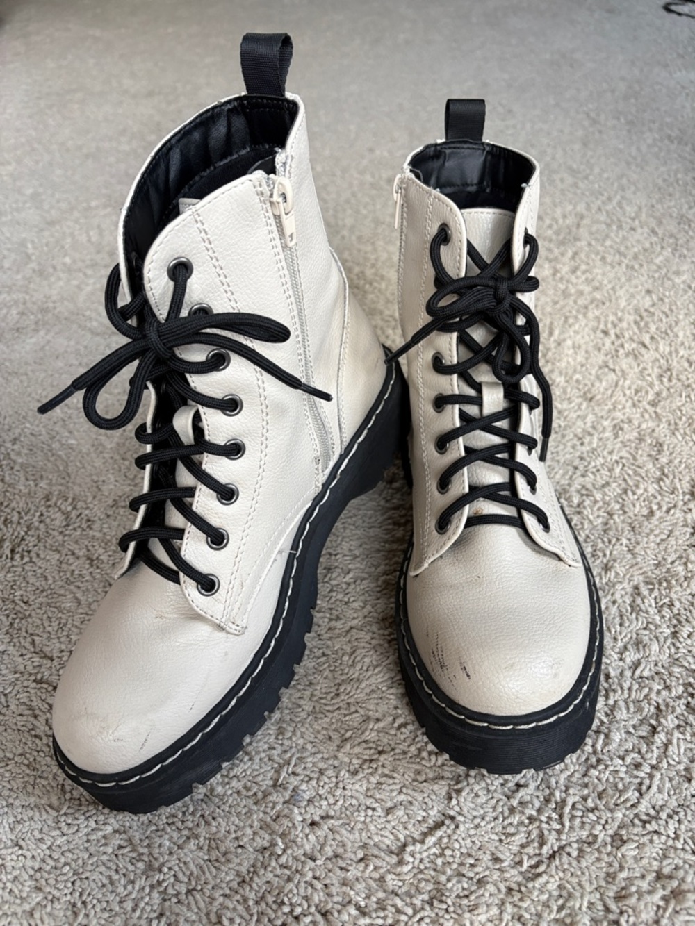Sincerely Jules Combat Boots with Black Laces